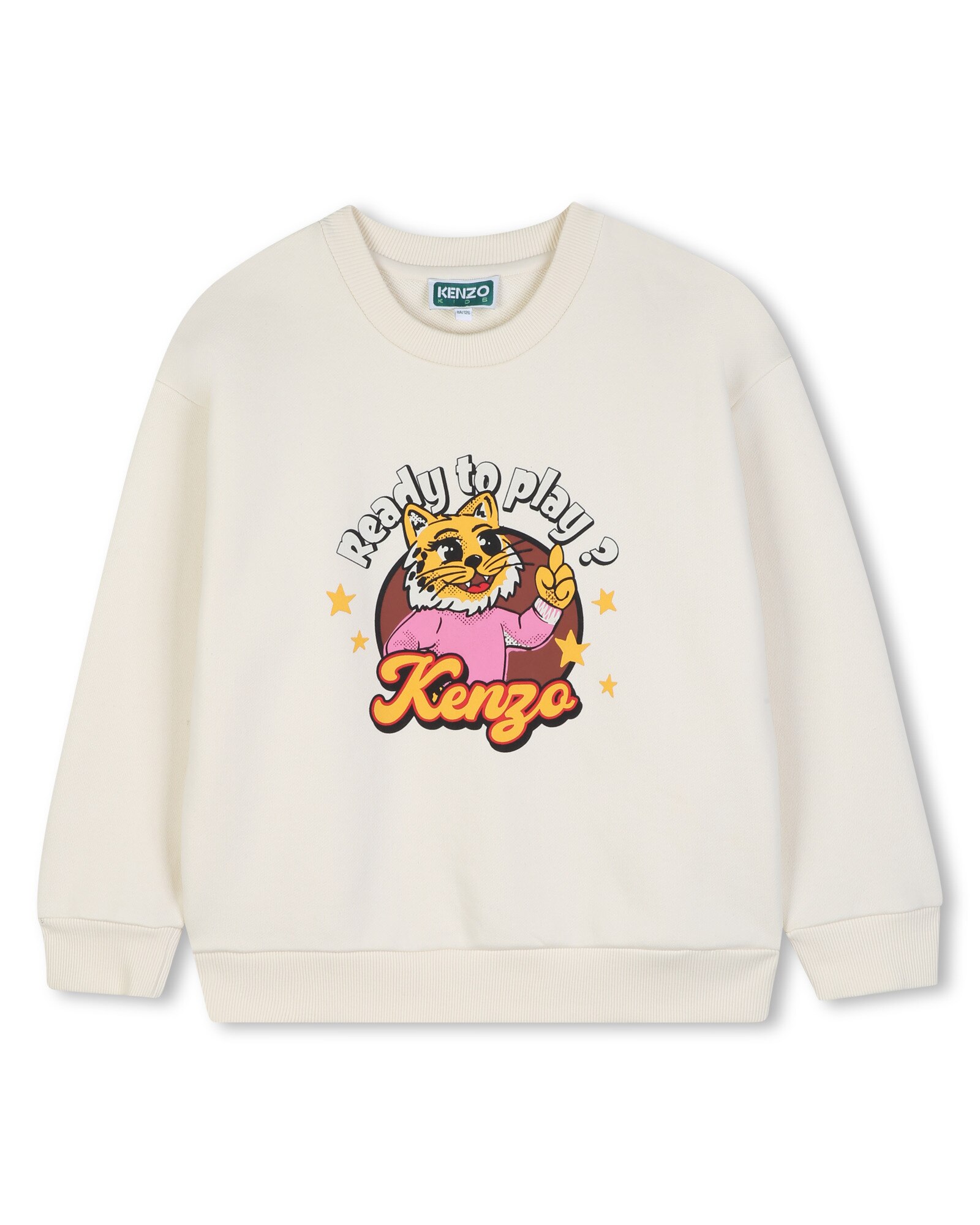 Sudadera con capucha de niña con estampado grande - Kenzo Kids - Marrón claro Marrón claro-1