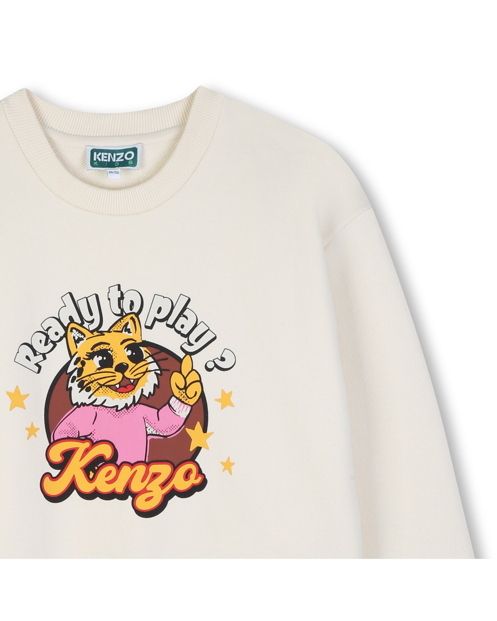 Sudadera con capucha de niña con estampado grande - Kenzo Kids - Marrón claro Marrón claro-2
