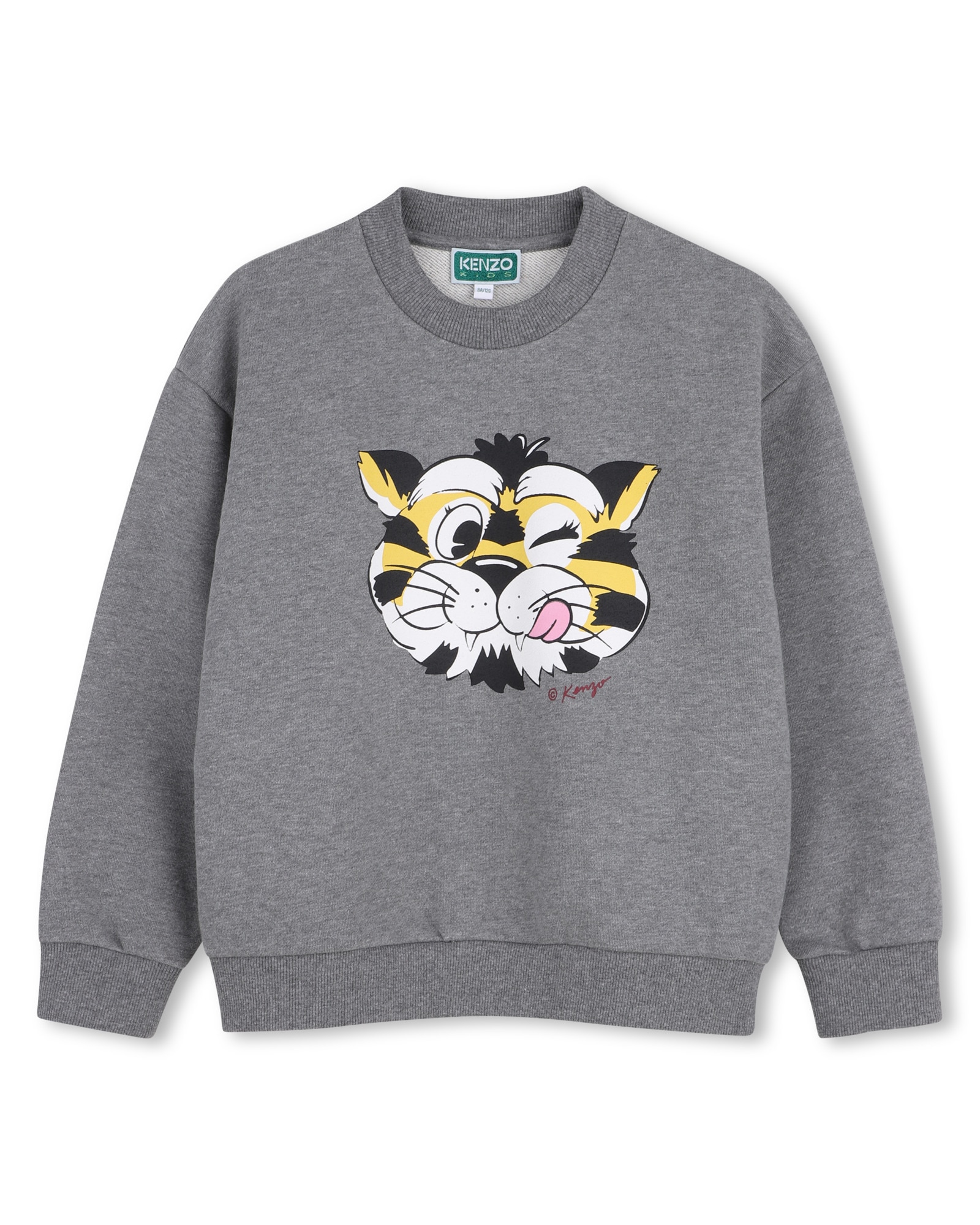 Sudadera con capucha de niño con estampado grande - Kenzo Kids - Gris claro Gris claro-1