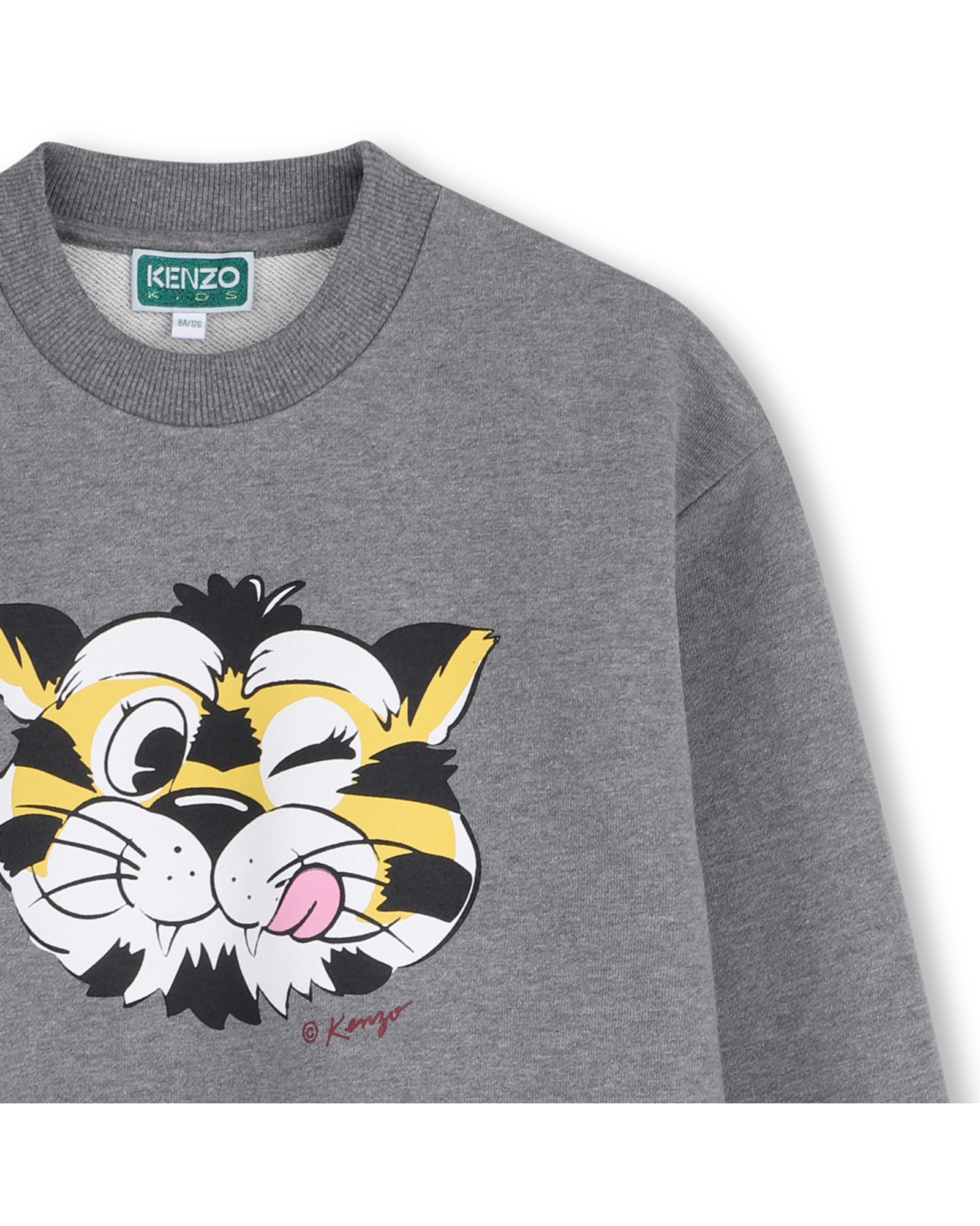 Sudadera con capucha de niño con estampado grande - Kenzo Kids - Gris claro Gris claro-2