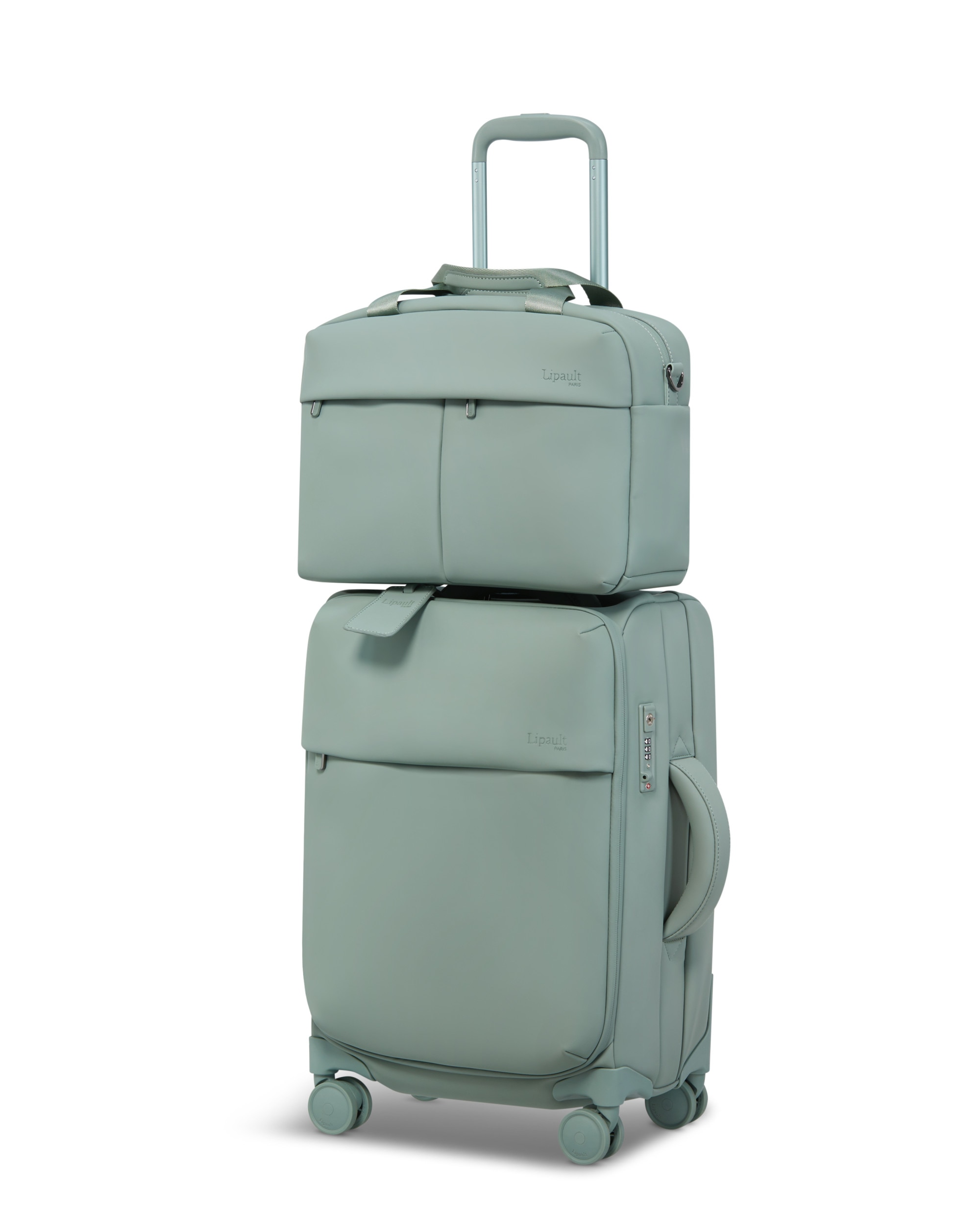Imagen 4 de Bolsa de viaje carryall Lost in Berlin blanda con capaciad de 17 litros - Lipault - Verde Agua Verde Agua