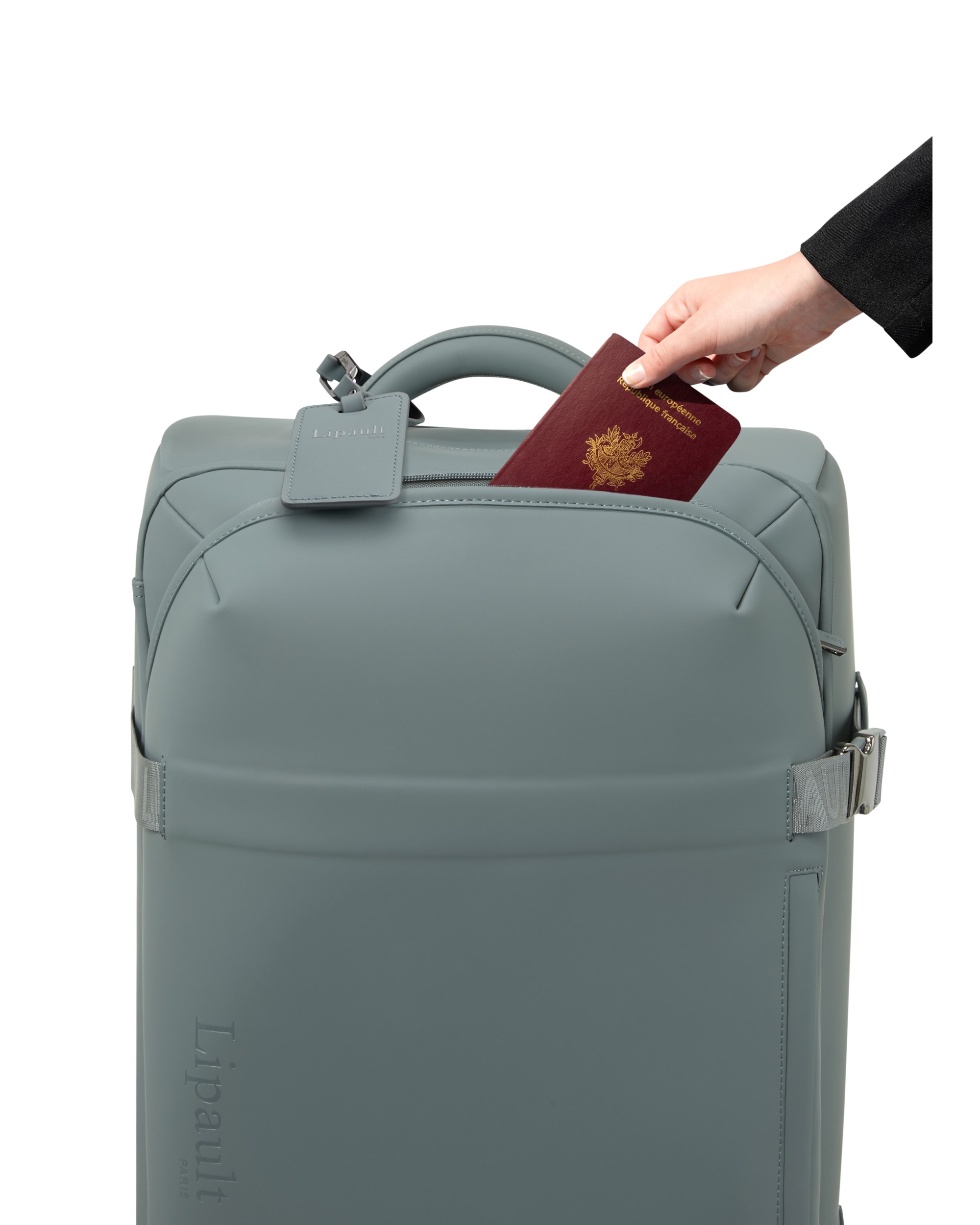 Bolsa de viaje con ruedas grande Lost in Berlin blanda con capacidad de 78 L - Lipault - Gris claro Gris claro-4