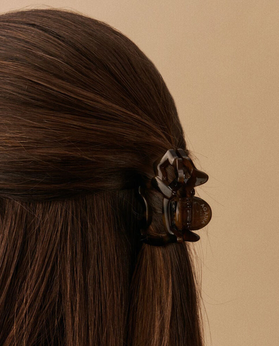 Pinza para el pelo scotajou pequeña - Agatha Paris - Marrón Marrón-2