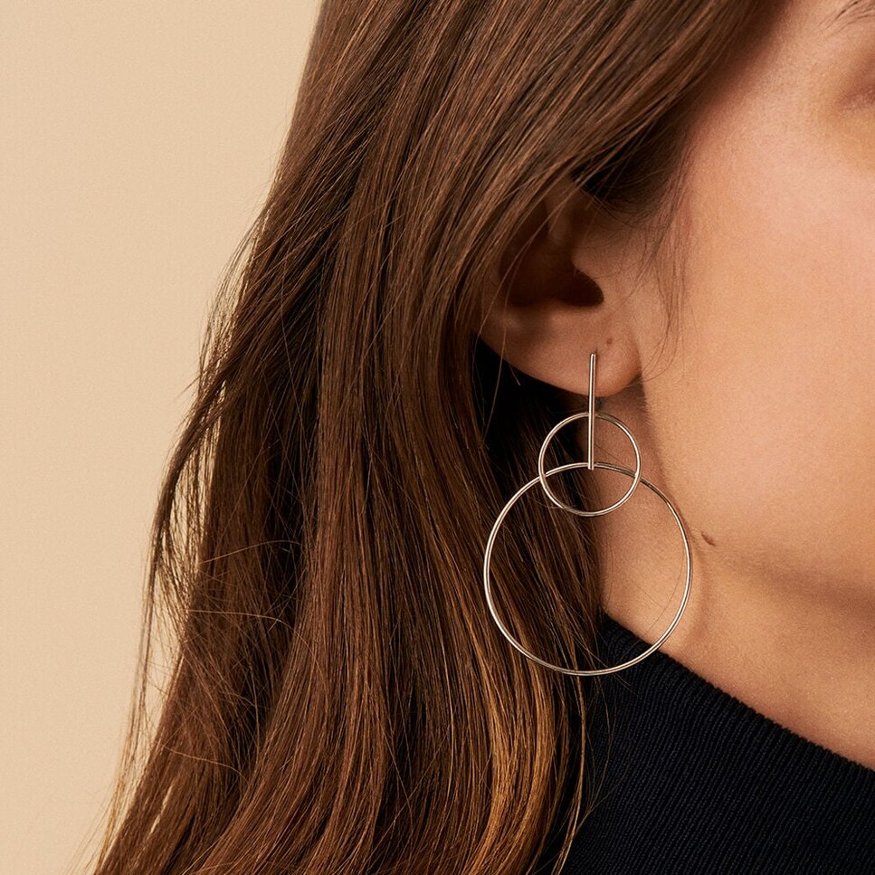 Pendientes largos cassini plata Intemporales Plata-3