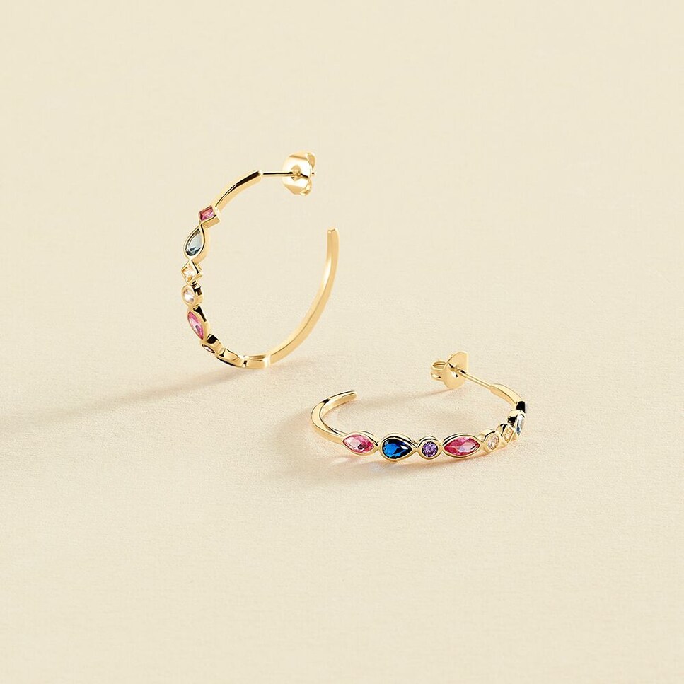 Mini criollas circonitas formas dif Prisma Multicolor-4