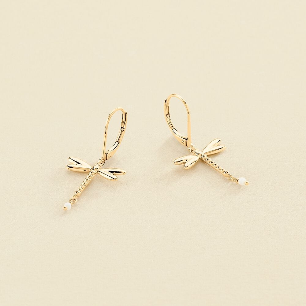 Imagen 4 de Pendientes libelula y moonstone Fly - Agatha Paris - Oro Oro