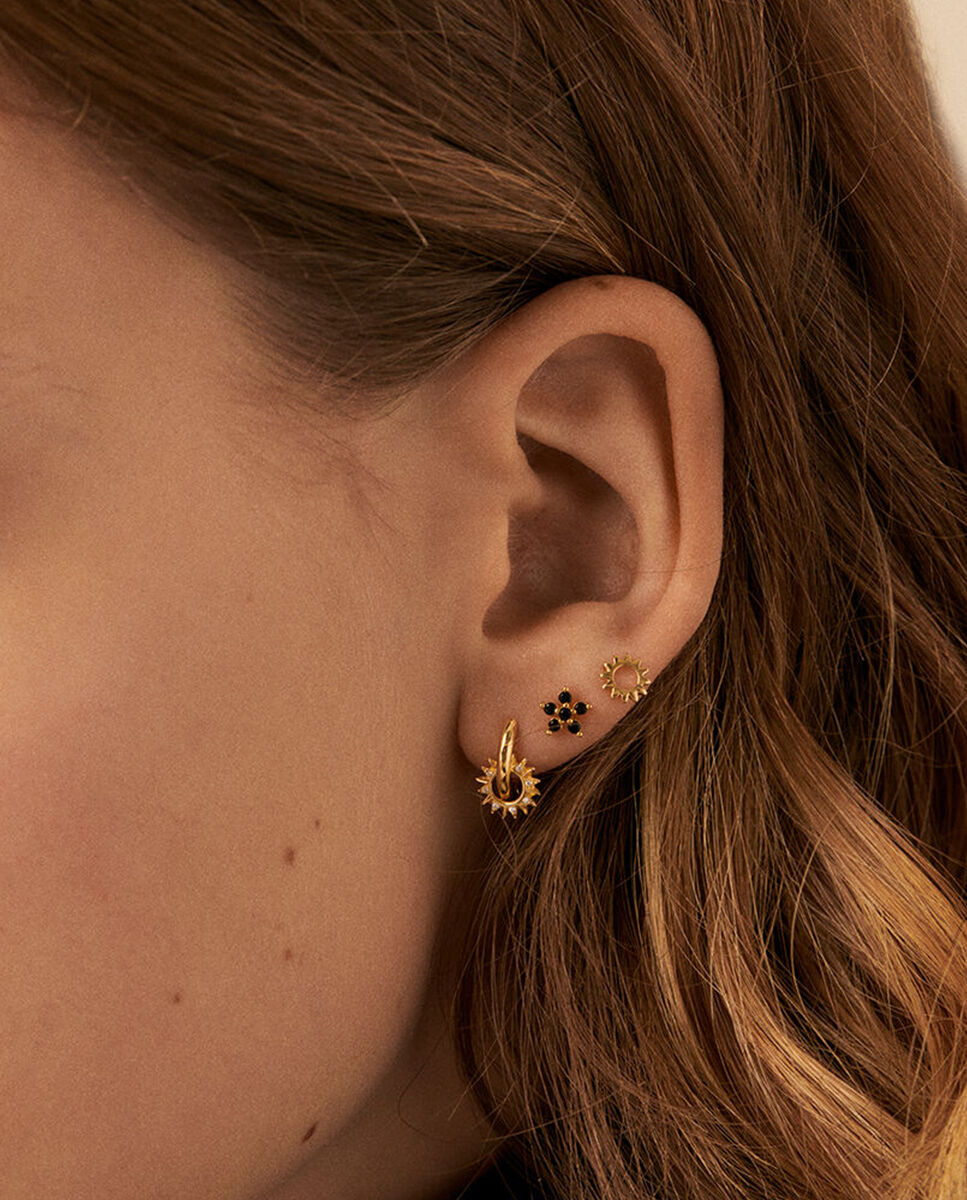 Imagen 3 de Piercing criolla sunshine - Agatha Paris - cristal / - Dorado Dorado