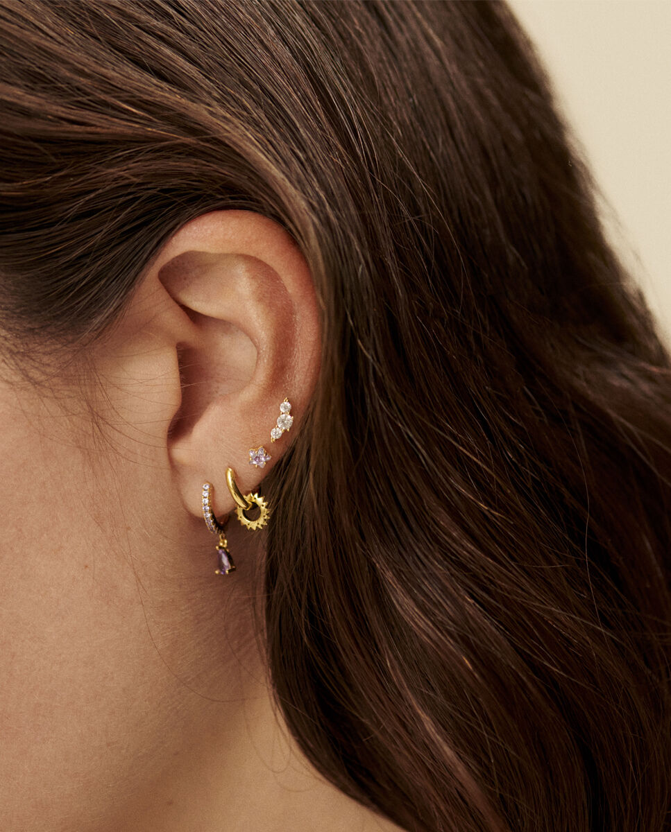 Imagen 4 de Piercing criolla sunshine - Agatha Paris - cristal / - Dorado Dorado