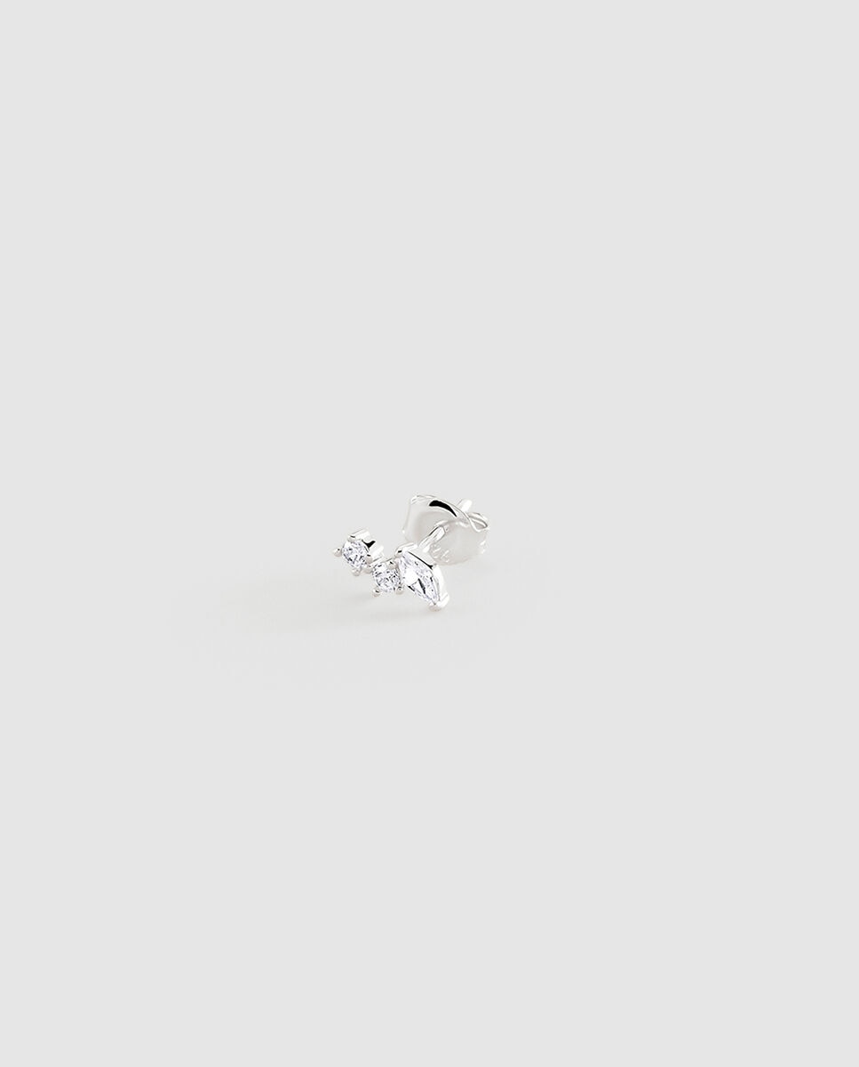 Piercing mini amas - Agatha Paris - cristal / - Plateado Plateado-1