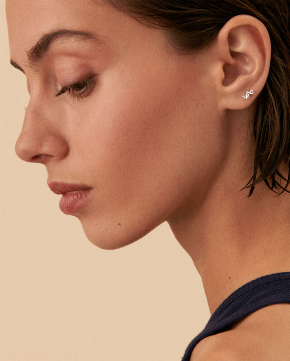 Piercing mini amas - Agatha Paris - cristal / - Plateado Plateado-2