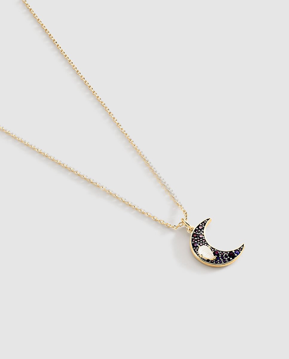 Imagen 0 de Collar corto crepuscule azul oro Eclipse Azul