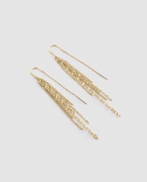 Imagen 0 de Pendientes largos nebet dorado María Pombo Goddess