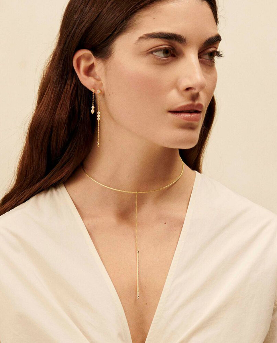Collar midi maat - Agatha Paris - dorado maria pombo texto goddess - Dorado Dorado-3