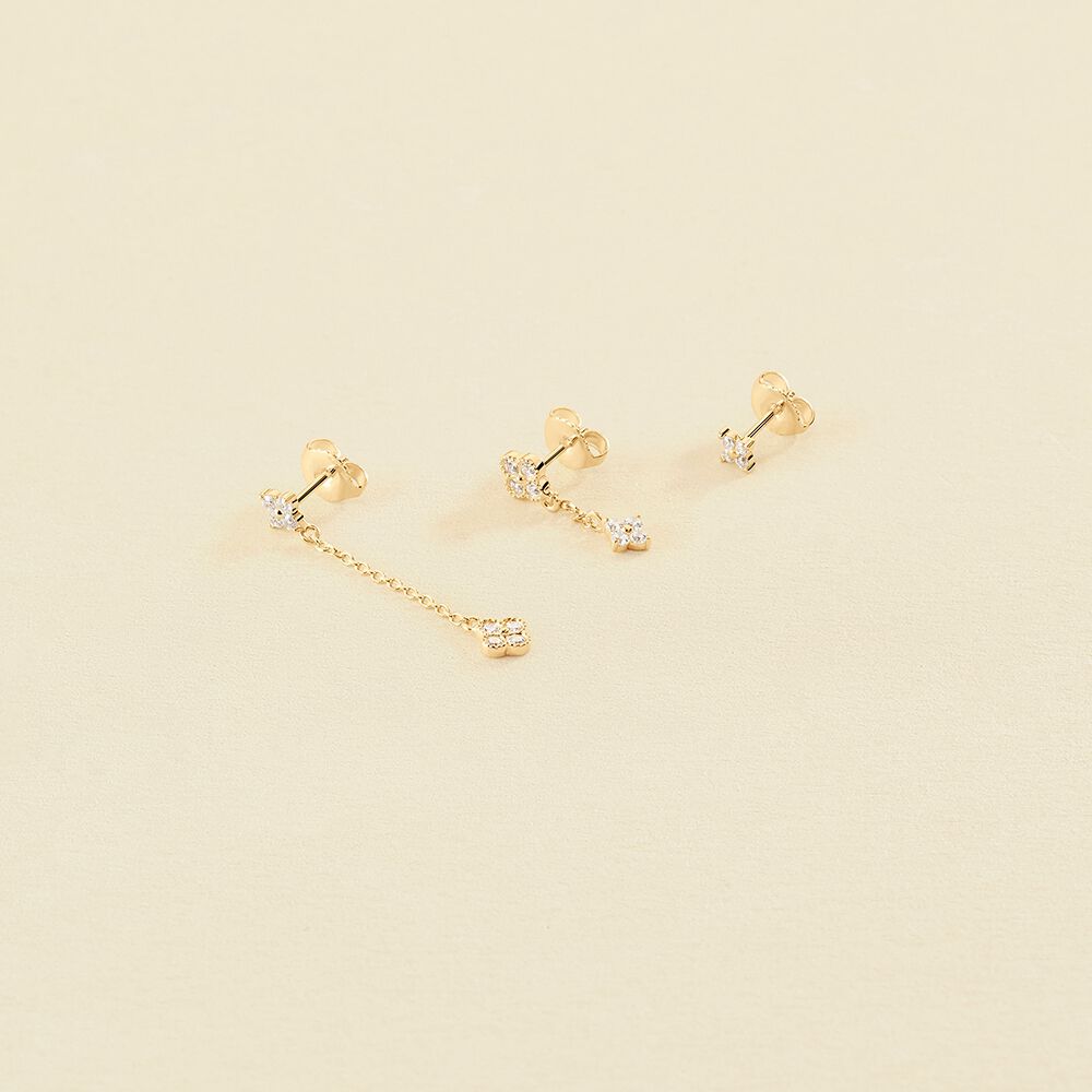 Piercing mini cristal dorado - Agatha Paris - Oro Oro-2