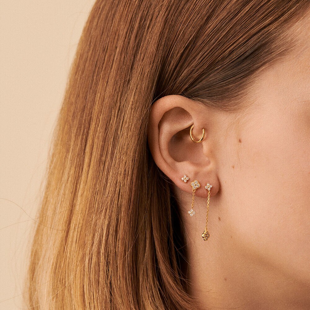Piercing mini cristal dorado - Agatha Paris - Oro Oro-3