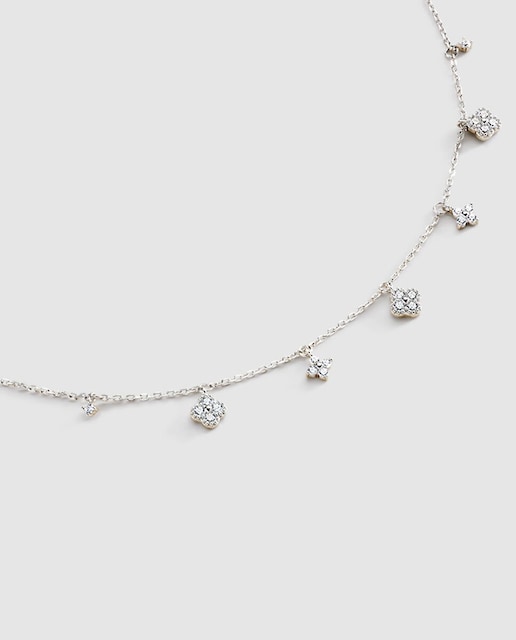 Imagen 0 de Collar corto Beloved cristal plateado