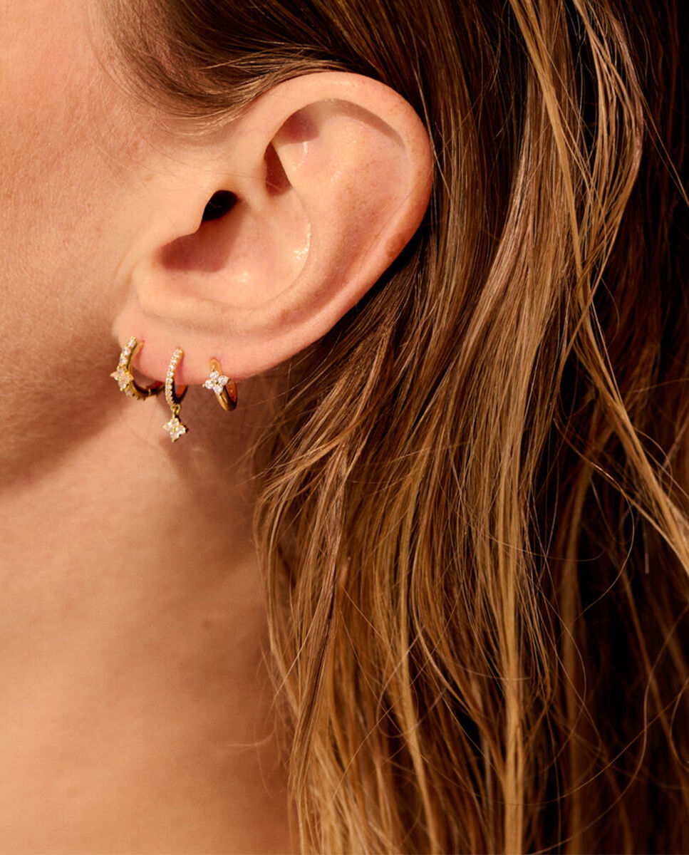 Imagen 4 de Piercing criolla mix& match - Agatha Paris - cristal / dorado - Blanco Blanco