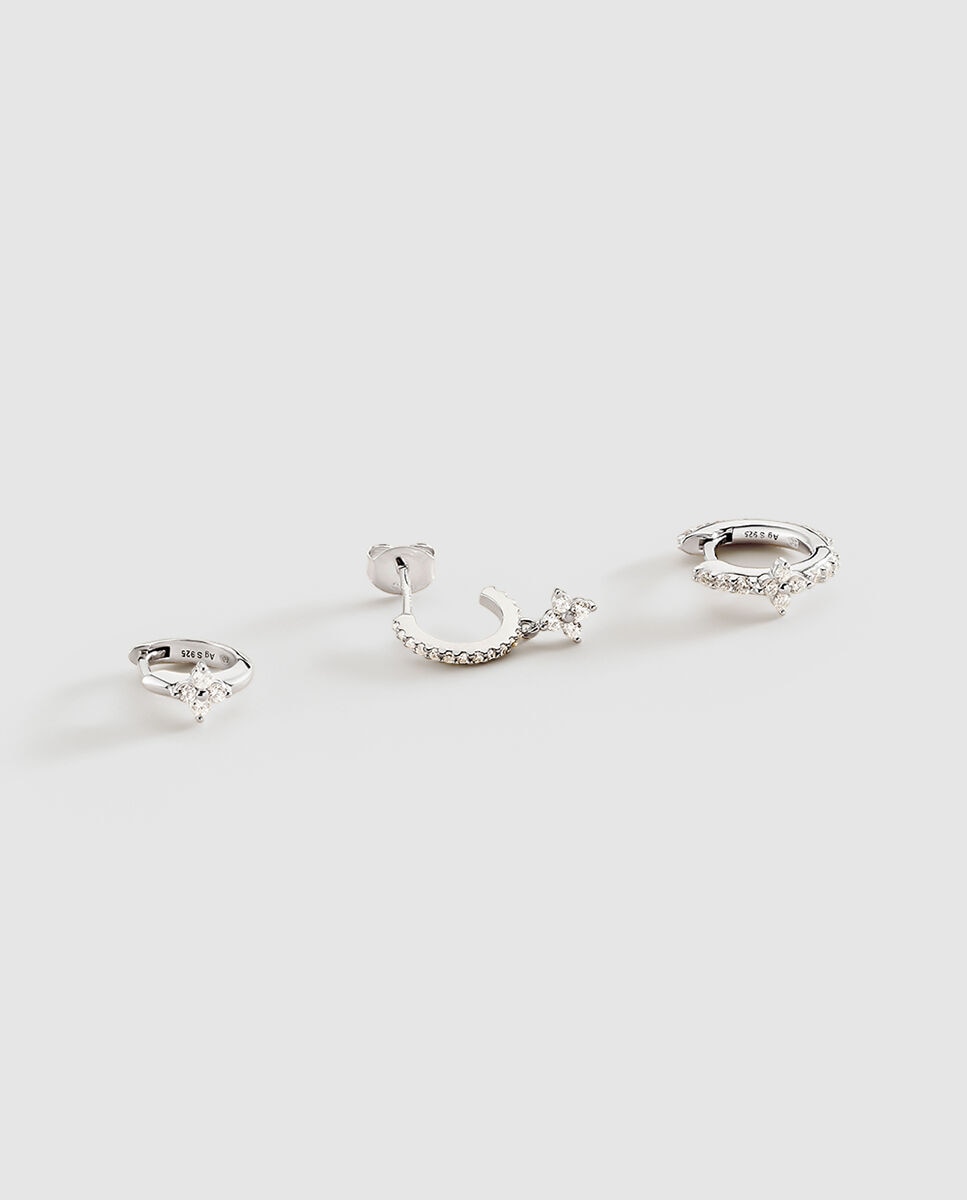 Imagen 1 de Piercing criolla beloved - Agatha Paris - cristal / - Plateado Plateado