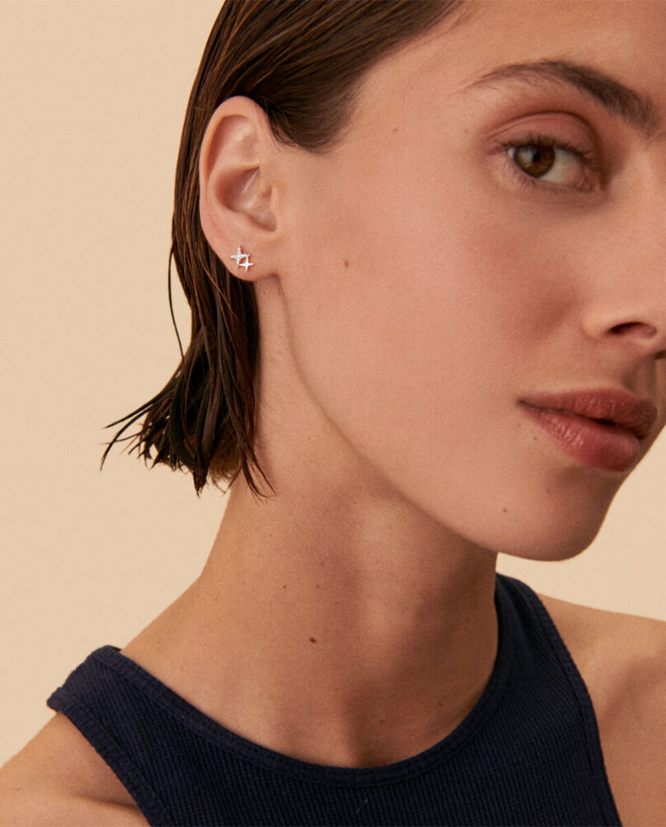 Imagen 2 de Piercing mini mix & match - Agatha Paris - cristal / plateado - Blanco Blanco