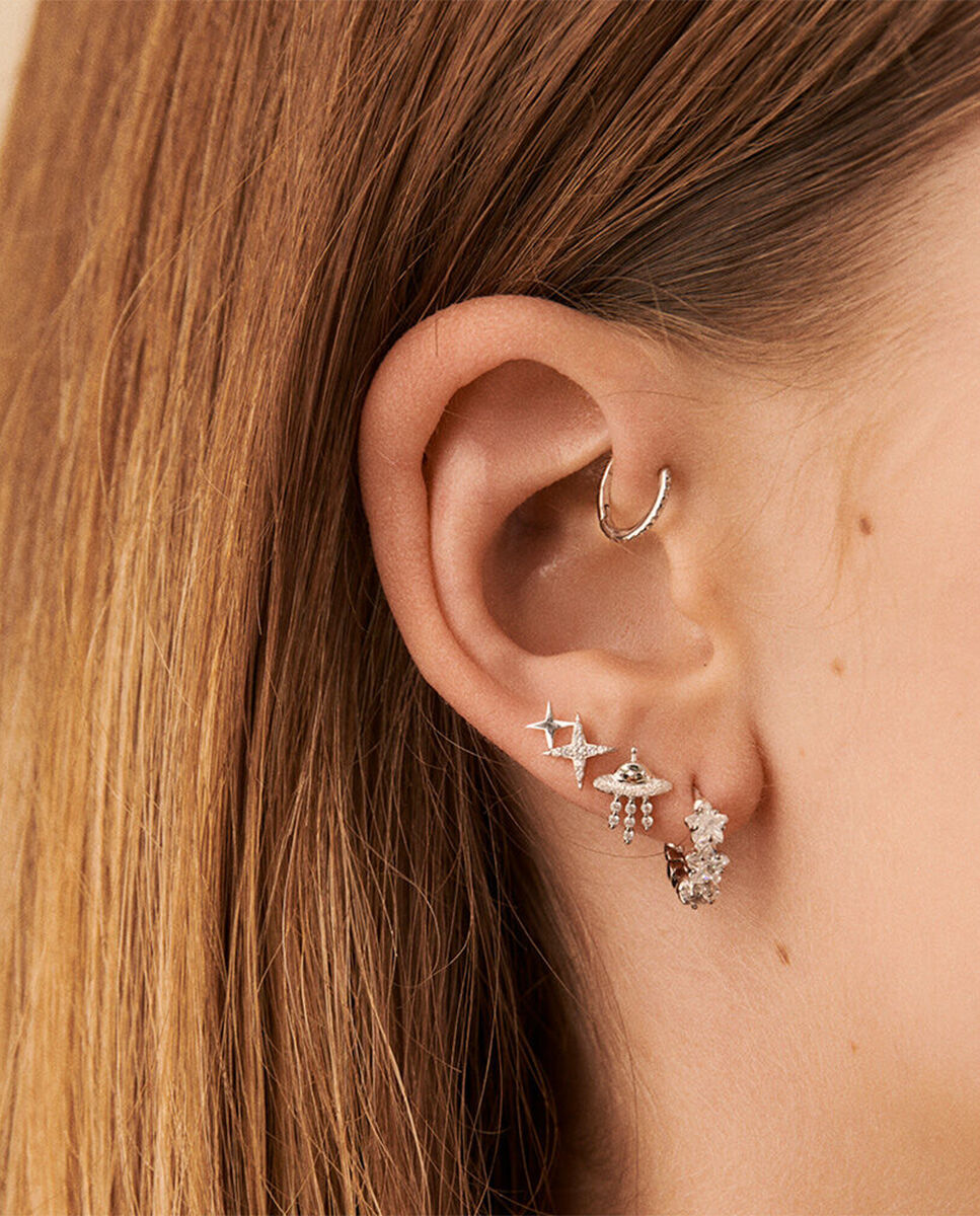 Imagen 3 de Piercing mini mix & match - Agatha Paris - cristal / plateado - Blanco Blanco
