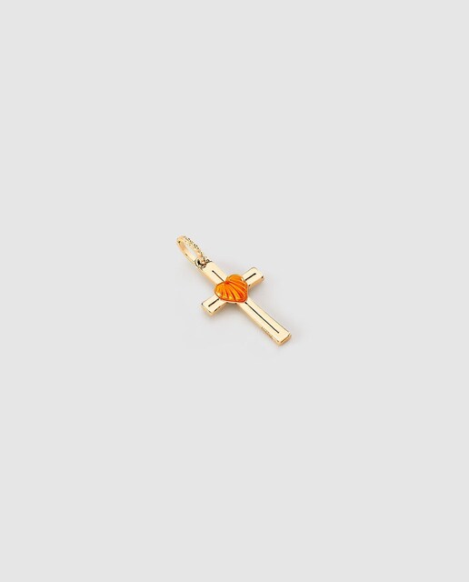 Imagen 0 de Colgante cruzcor naranja oro María Pombo Lucky