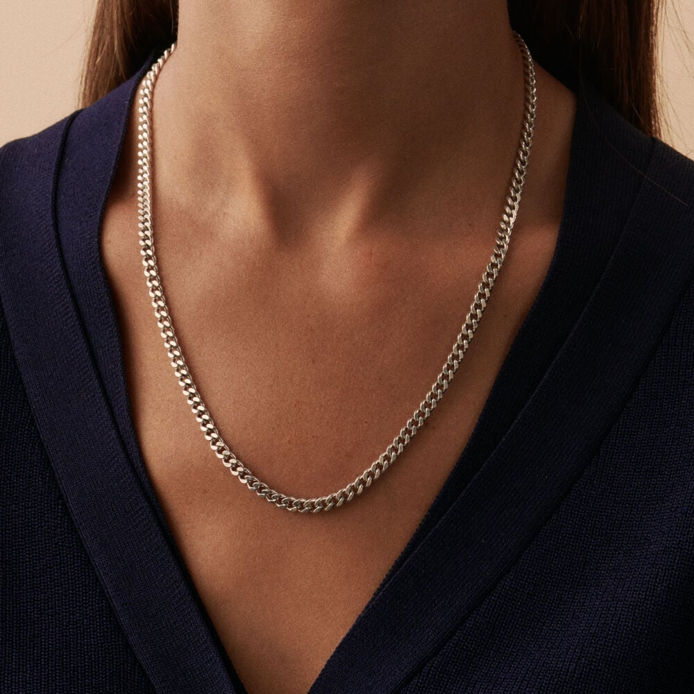 Collar midi gourmet plateado María Pombo Lucky - Plata Plata-3