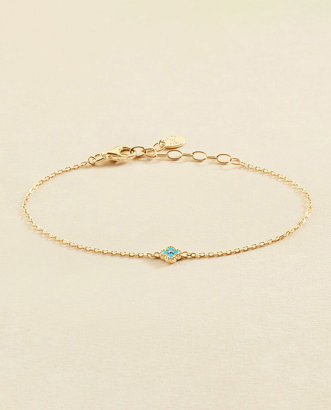 Imagen 2 de Pulsera de cadena beloved - Agatha Paris - turquesa / oro - Azul Azul