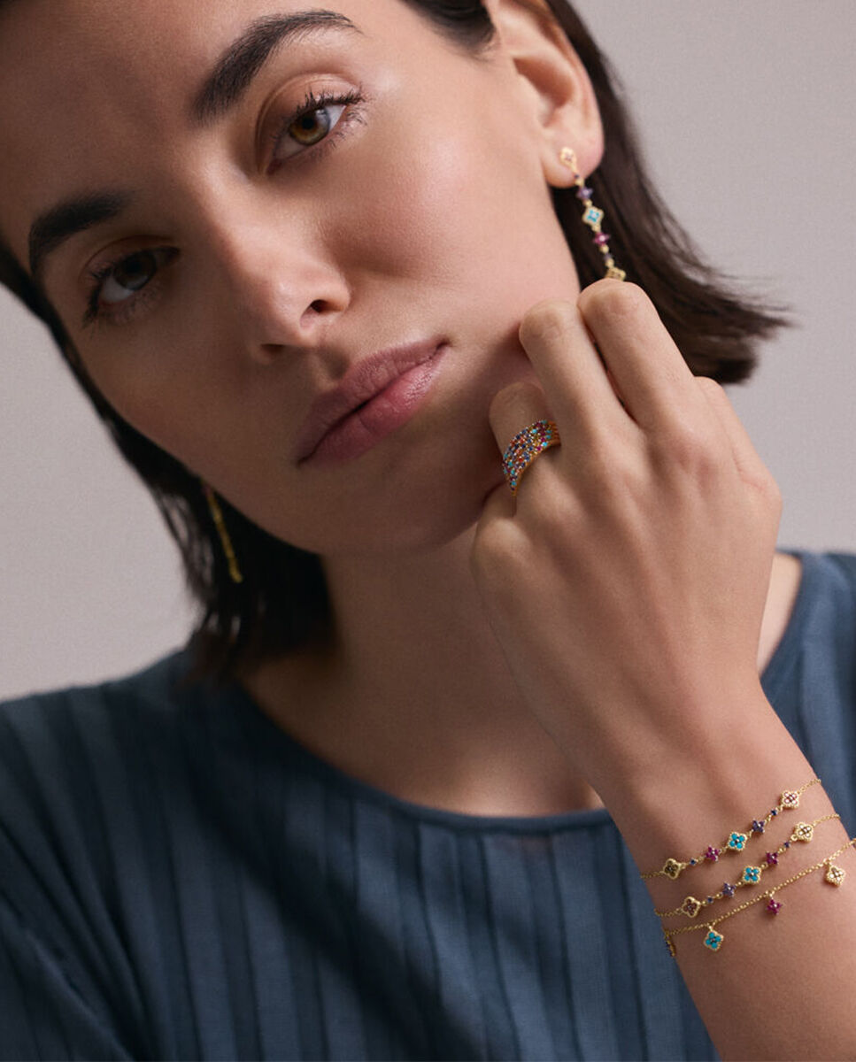Pulsera de cadena beloved - Agatha Paris - multicolor / oro - Multicolor Multicolor-4