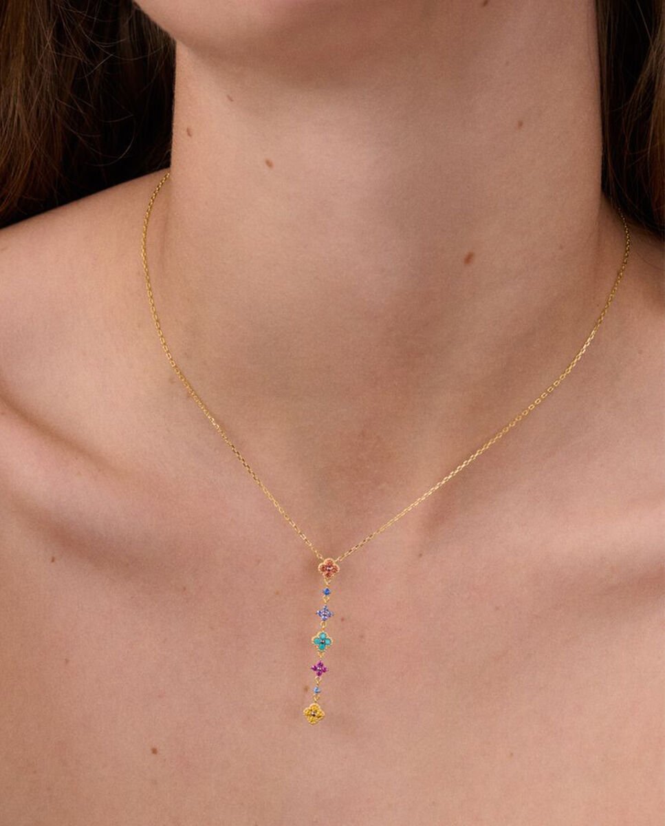 Imagen 2 de Cadena con colgante corta beloved - Agatha Paris - multicolor oro - Multicolor Multicolor