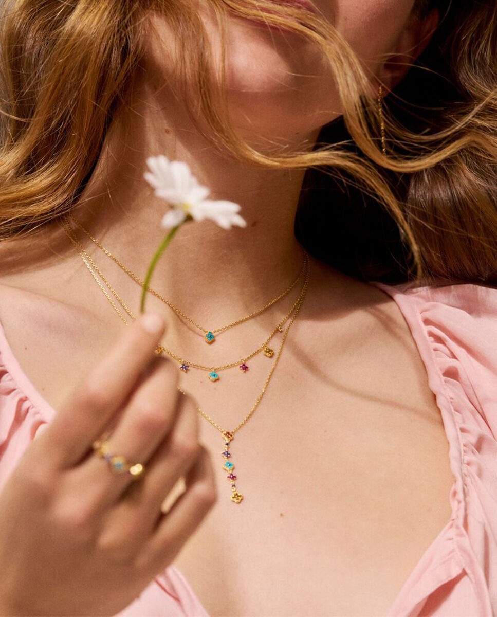 Imagen 3 de Cadena con colgante corta beloved - Agatha Paris - multicolor oro - Multicolor Multicolor