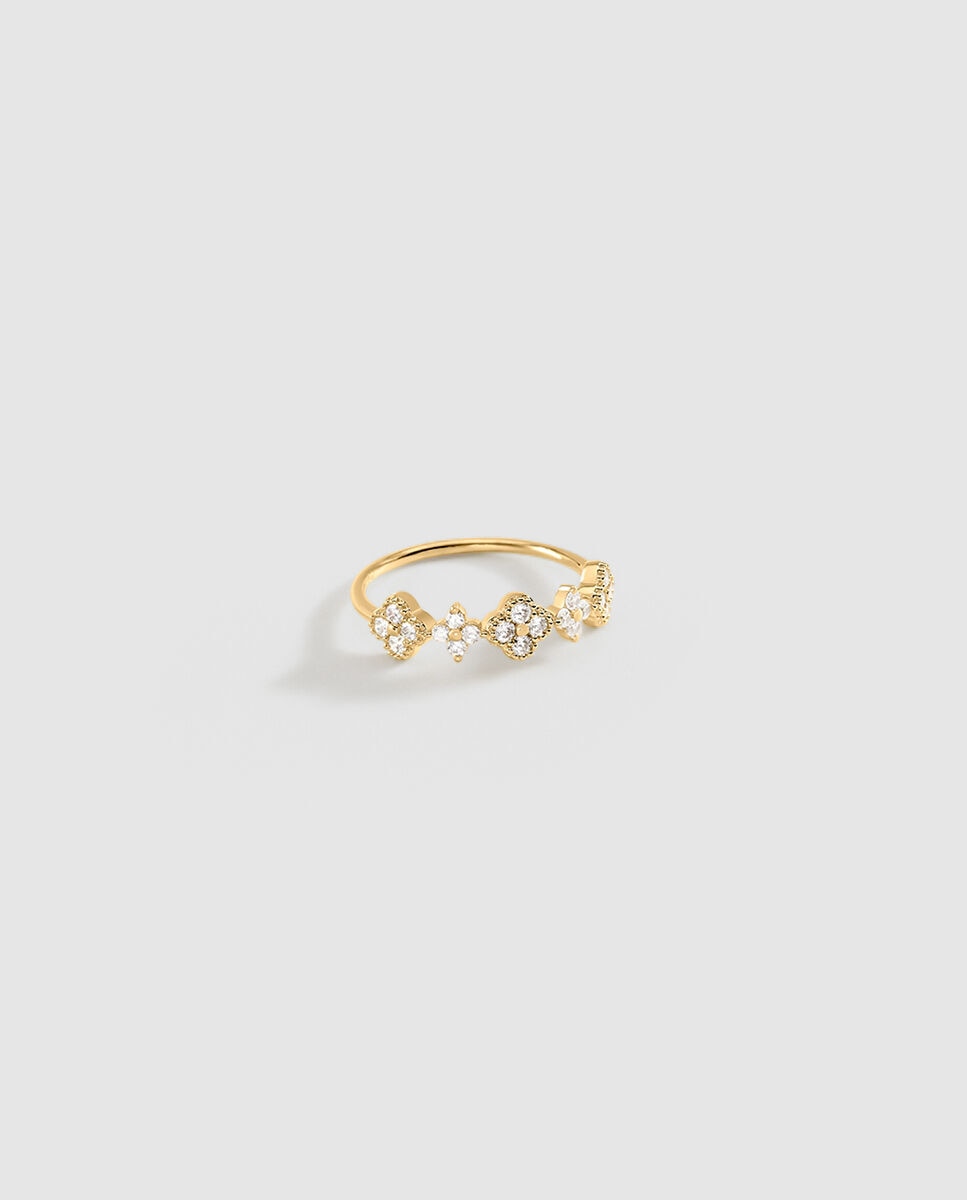 Imagen 0 de Anillo fino beloved - cristal / dorado Dorado