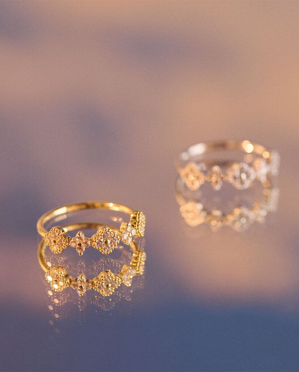 Anillo fino beloved - Agatha Paris - cristal / - Dorado Dorado-4