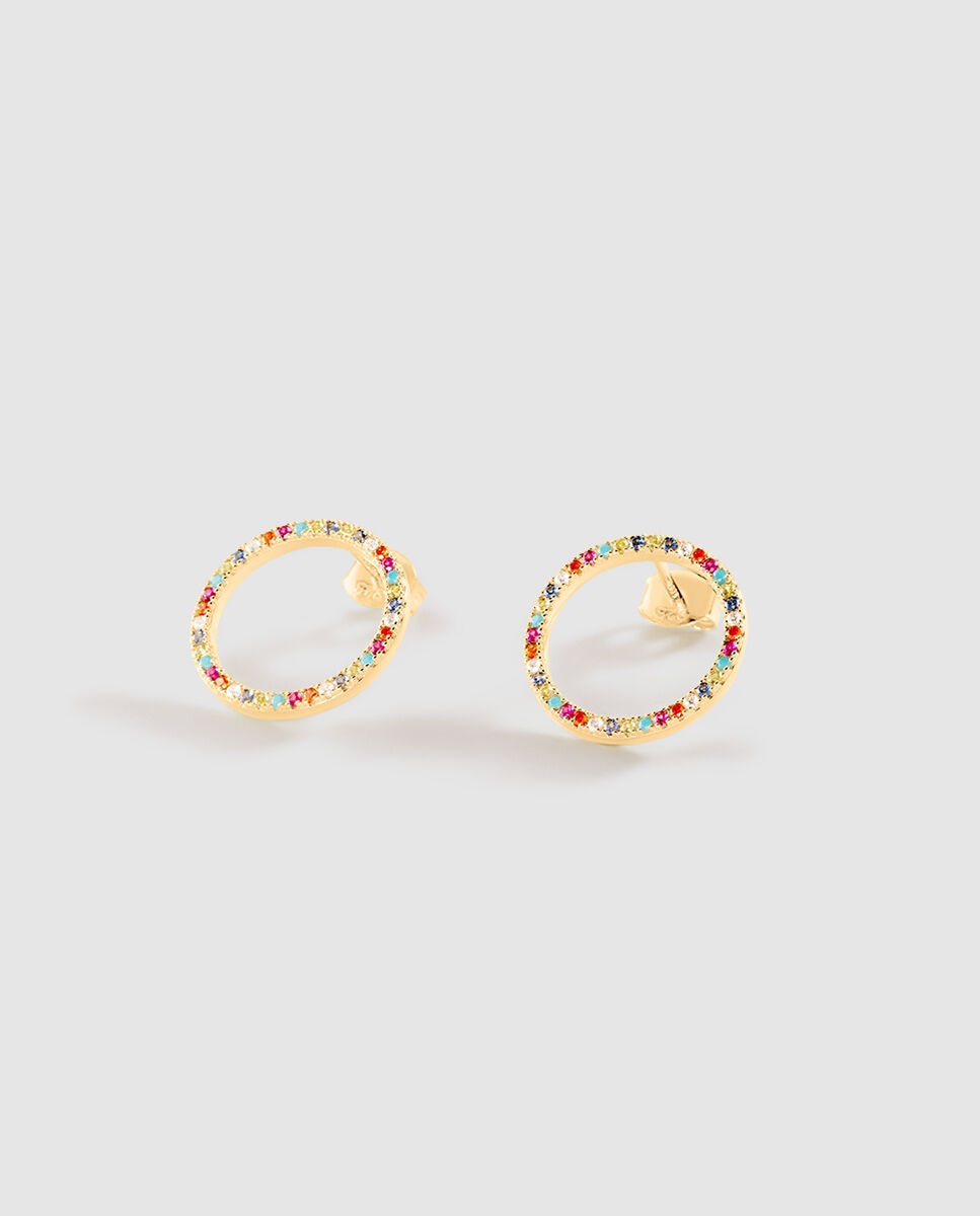 Imagen 1 de Pendientes largos rainbow - Agatha Paris - multicolor / oro - Multicolor Multicolor