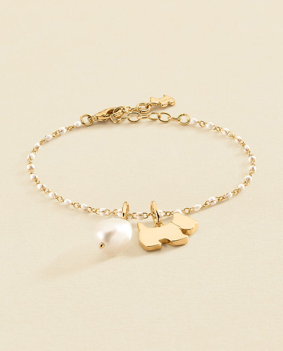 Colgante talismans de rodio acabado en oro con forma de perrito - Agatha Paris - Dorado Dorado-3