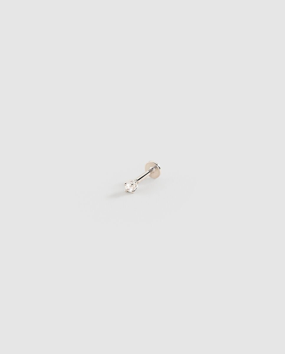 Piercing hélix & tragus cristal plateado Mix Match Pierc - Agatha Paris - Plata Plata-1