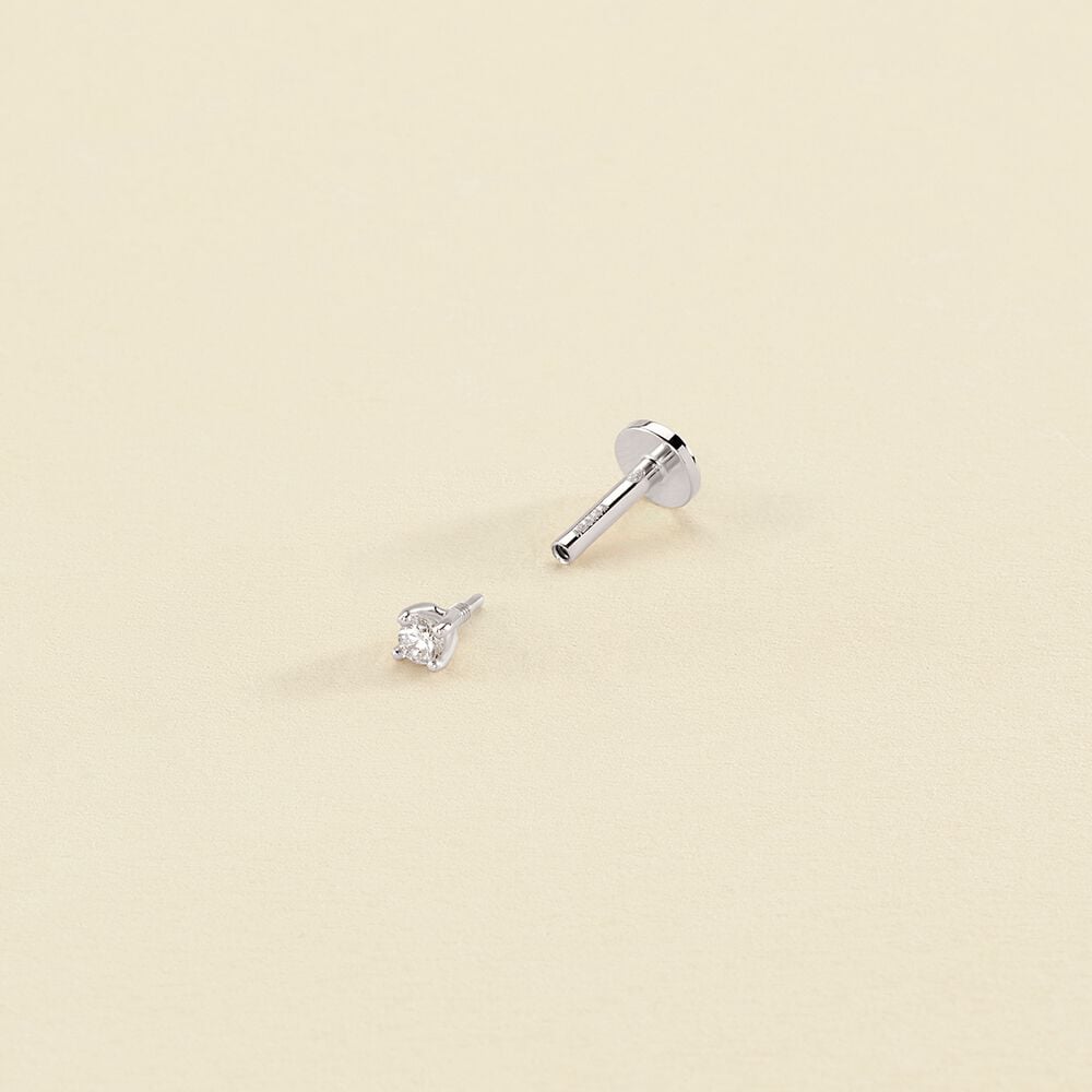 Piercing hélix & tragus cristal plateado Mix Match Pierc - Agatha Paris - Plata Plata-2