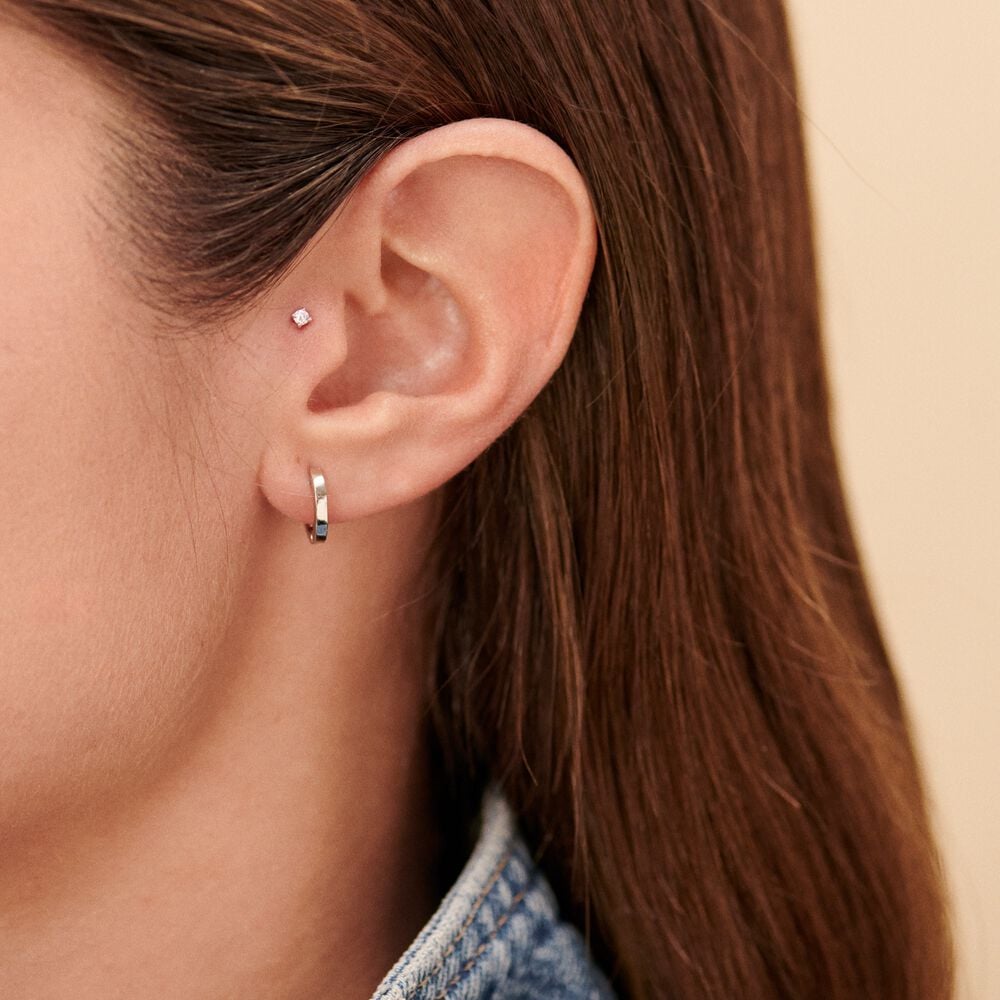 Piercing hélix & tragus cristal plateado Mix Match Pierc - Agatha Paris - Plata Plata-3