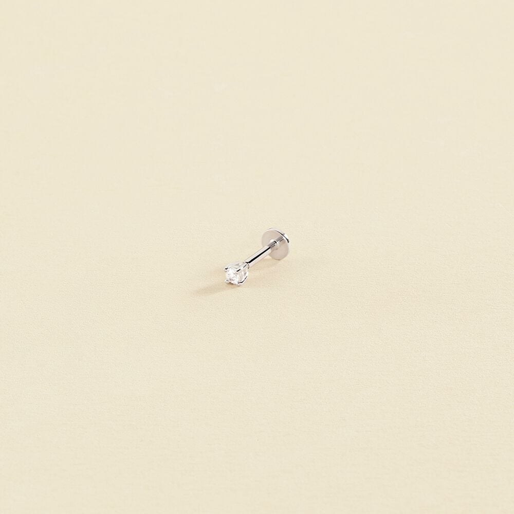 Piercing hélix & tragus cristal plateado Mix Match Pierc - Agatha Paris - Plata Plata-4