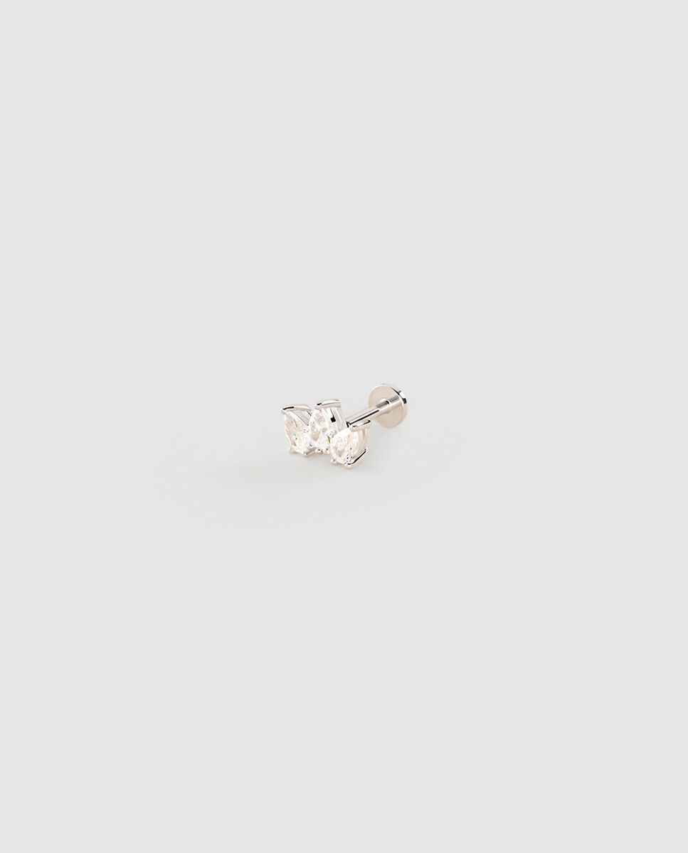 Imagen 1 de Piercing hélix & tragus mix& match - Agatha Paris - cristal / - Plateado Plateado