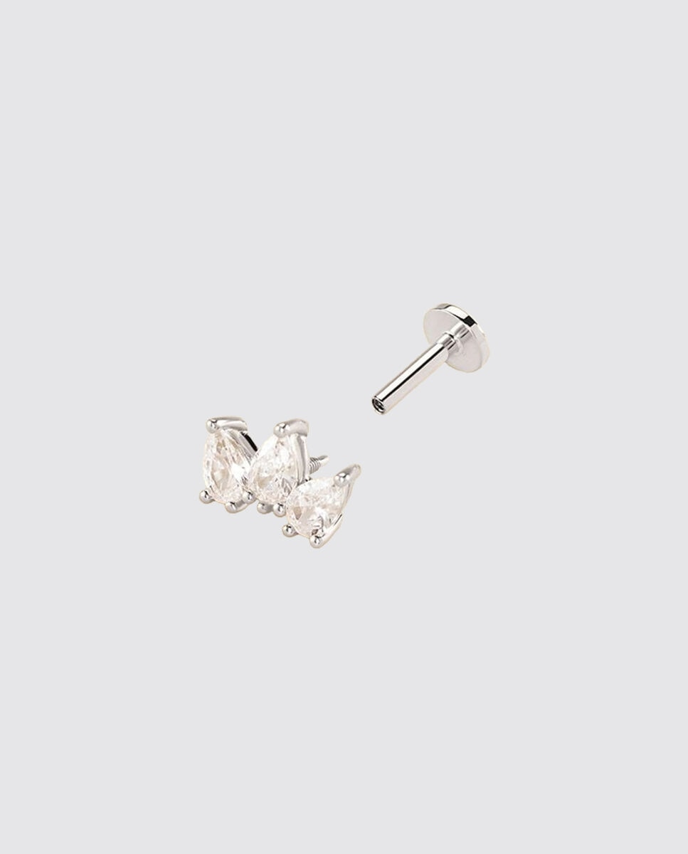 Imagen 2 de Piercing hélix & tragus mix& match - Agatha Paris - cristal / - Plateado Plateado