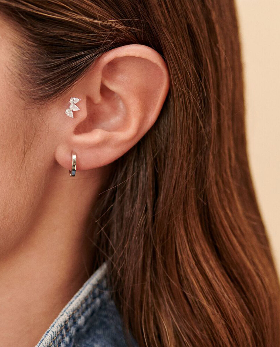 Imagen 3 de Piercing hélix & tragus mix& match - Agatha Paris - cristal / - Plateado Plateado