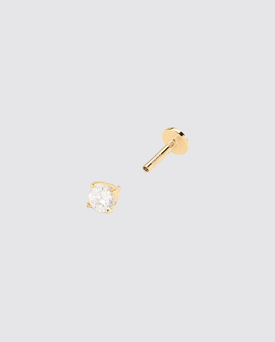 Imagen 2 de Piercing hélix & tragus mix& match - Agatha Paris - cristal / dorado - Blanco Blanco