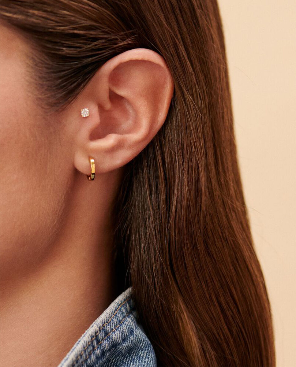 Imagen 3 de Piercing hélix & tragus mix& match - Agatha Paris - cristal / dorado - Blanco Blanco