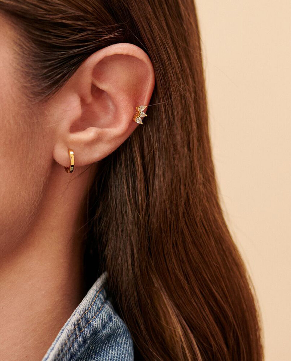 Imagen 3 de Piercing hélix & tragus mix& match - Agatha Paris - cristal / dorado - Blanco Blanco