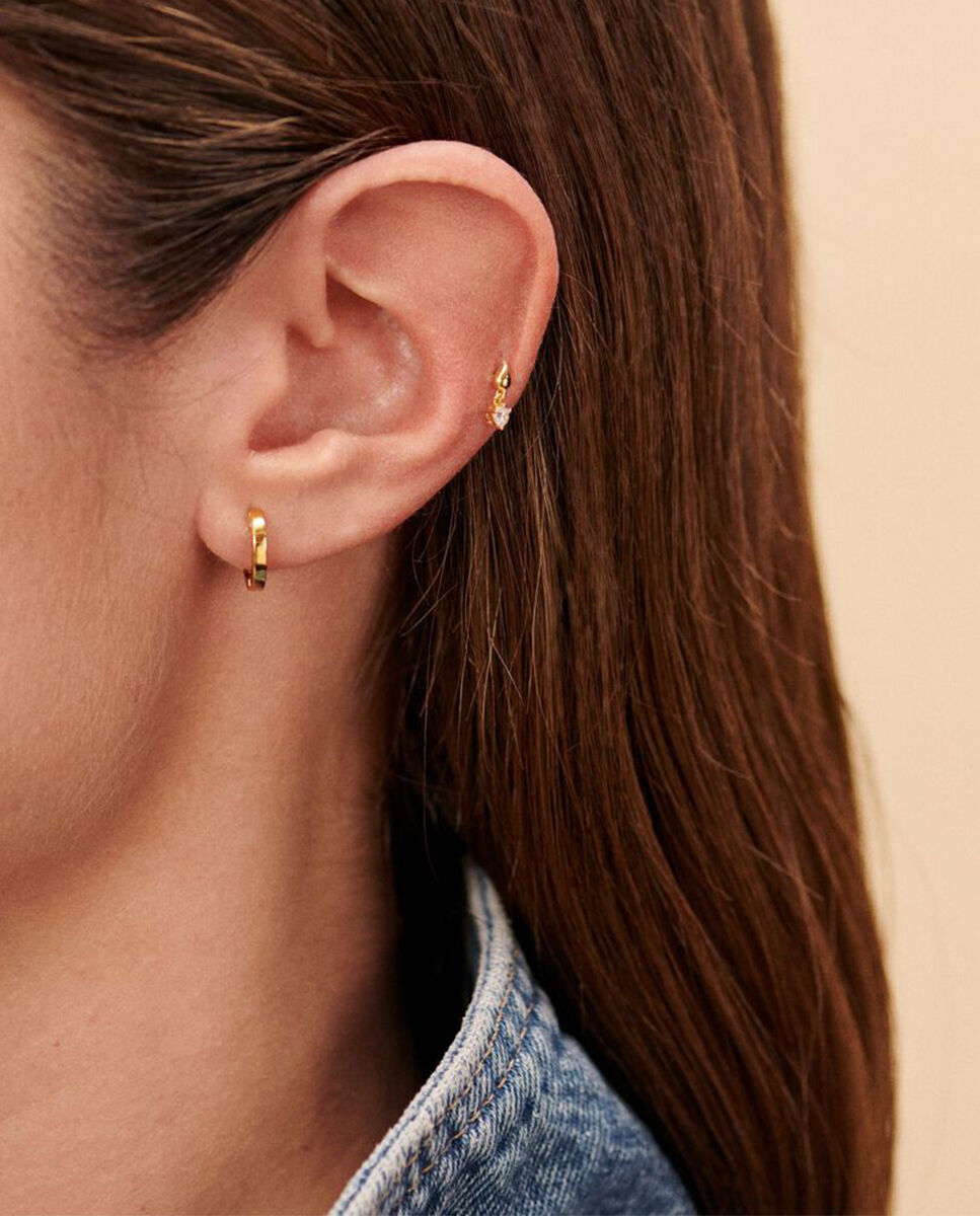 Piercing hélix & tragus mix& match - Agatha Paris - cristal / dorado - Blanco Blanco-3