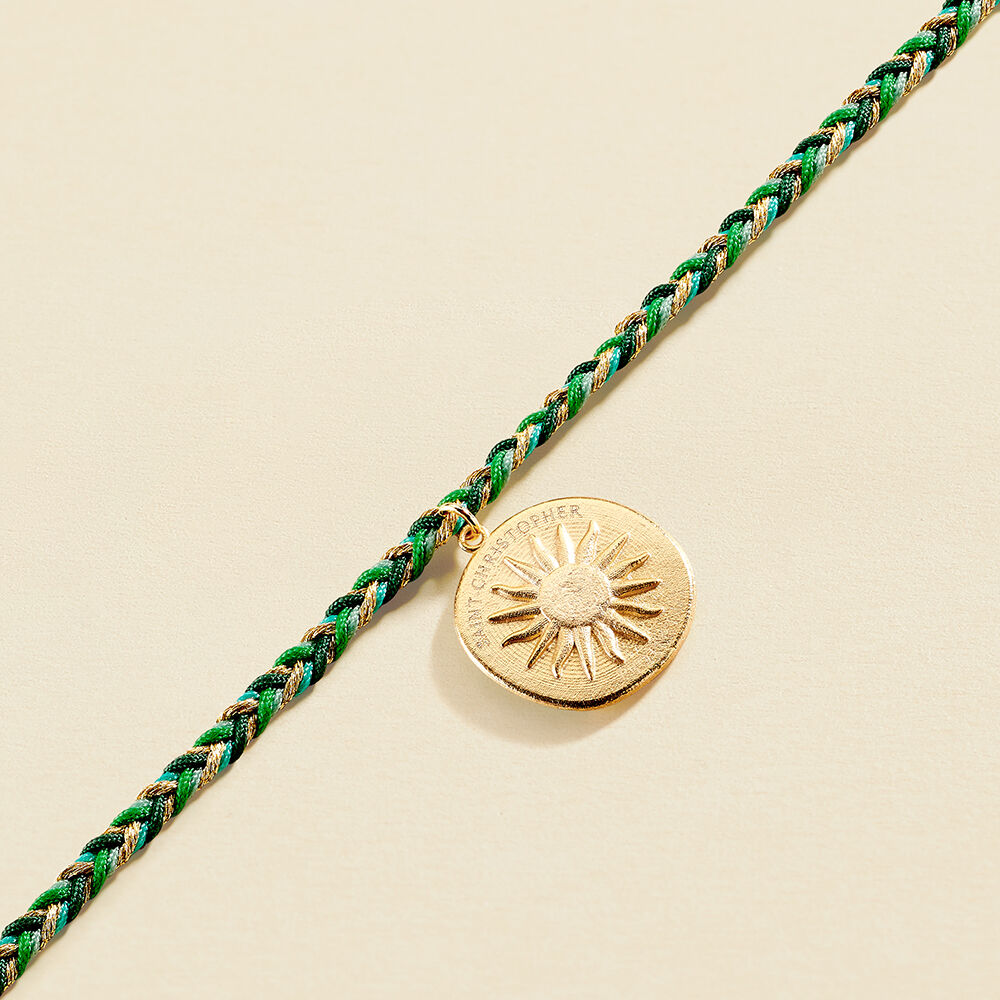 Imagen 2 de Tobillera trenza san cristobal Sunset - Agatha Paris - Verde Verde