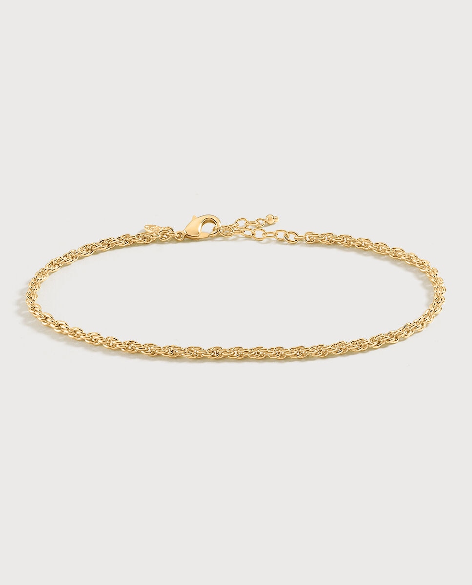 Imagen 0 de Pulsera talismans de malla trenzada acabada en oro Dorado
