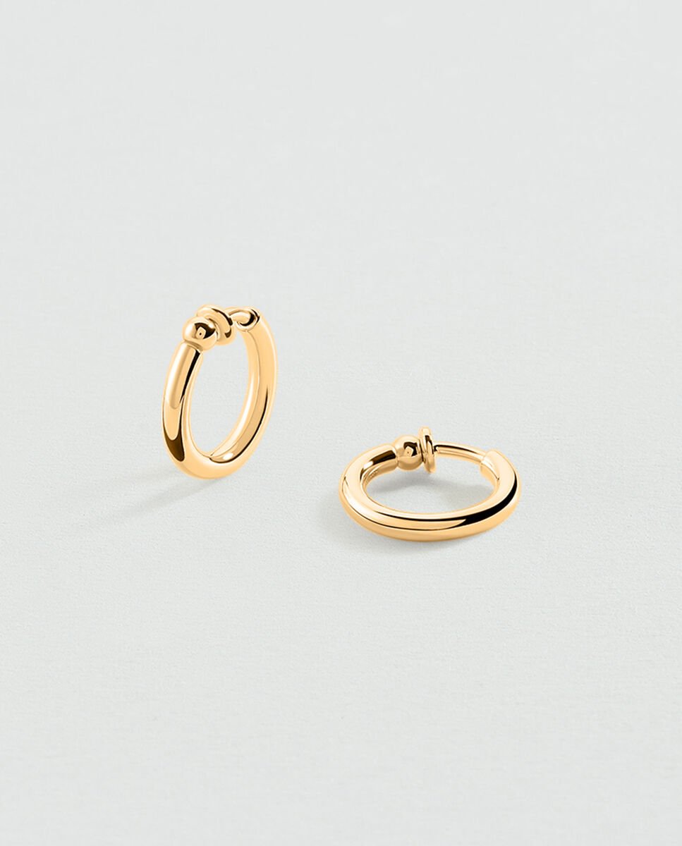 Pendientes de clip turenne en forma de criolla acabada en oro - Agatha Paris - Dorado Dorado-1