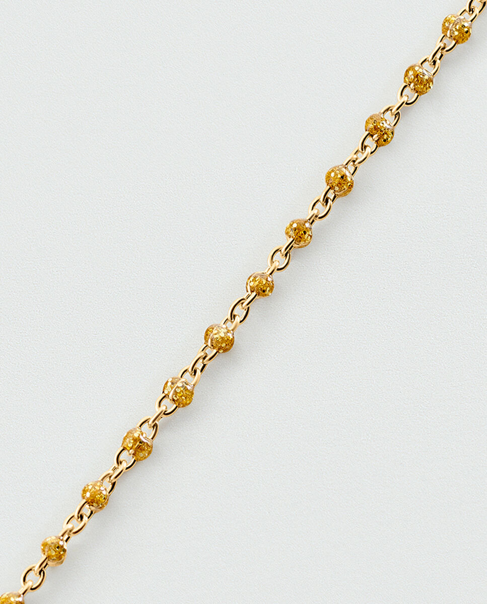 Pulsera de cadena smarty de acero y bolitas de esmalte - Agatha Paris - Dorado Dorado-2