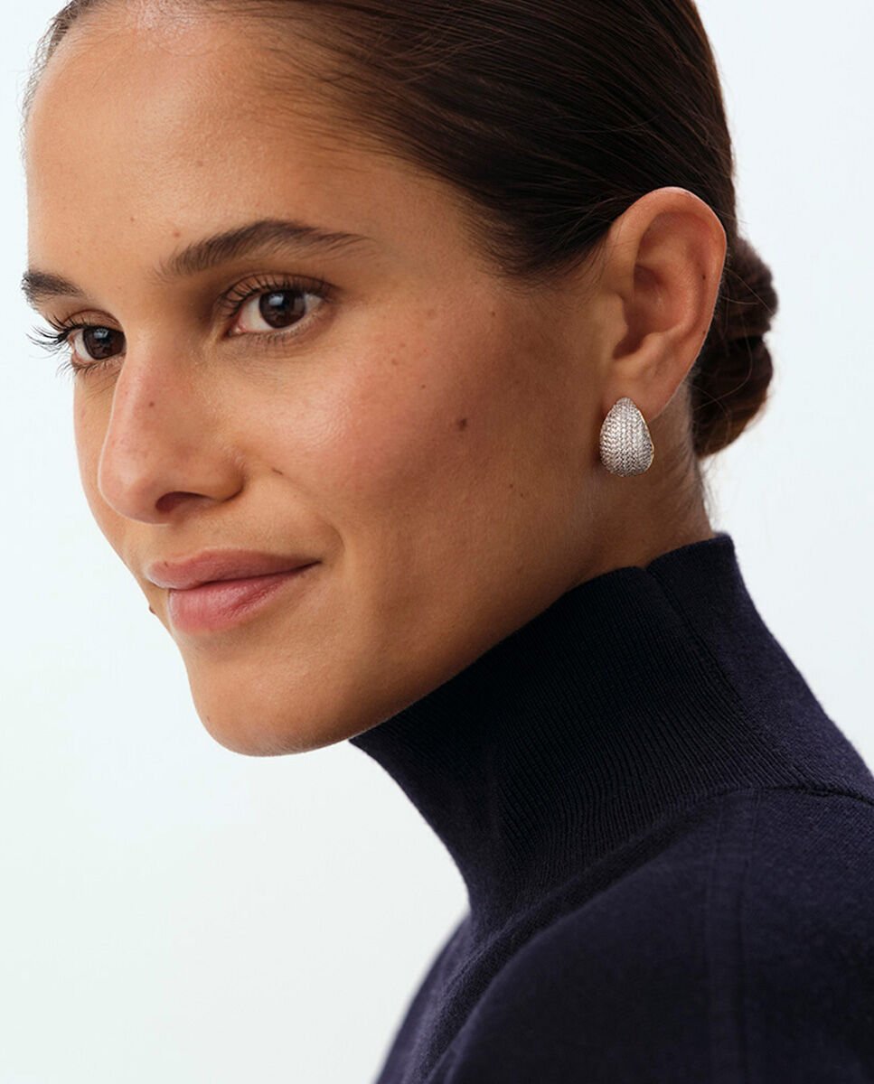 Criollas acabas en oro, con forma de gota y llena de circonitas incrustadas - Agatha Paris - Dorado Dorado-2